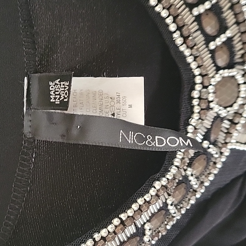 Women's black beaded dress - Picture 4 of 4